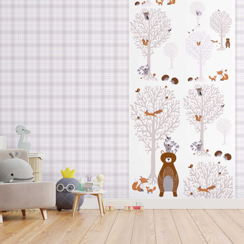 Mergaičių kambario tapetai su miško gyvūnais 1350635 Be PVC AS Creation