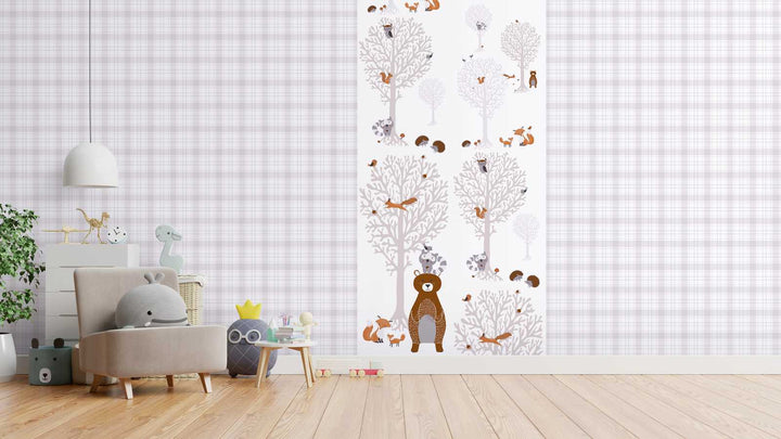 Meiteņu istabas tapetes ar meža dzīvniekiem, 381341, Bez PVC 🌿 AS Creation