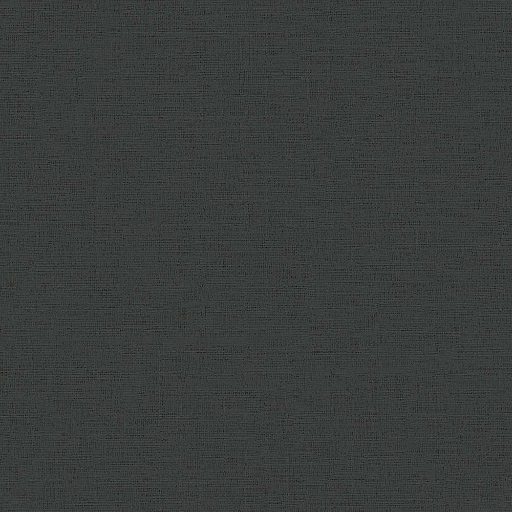 Melnas vienkrāsainas tapetes ar tekstila reljefa struktūru AS 371781 AS Creation