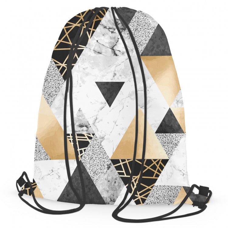Mugursoma - Elegantā ģeometrija ar marmora un zelta imitāciju G-art
