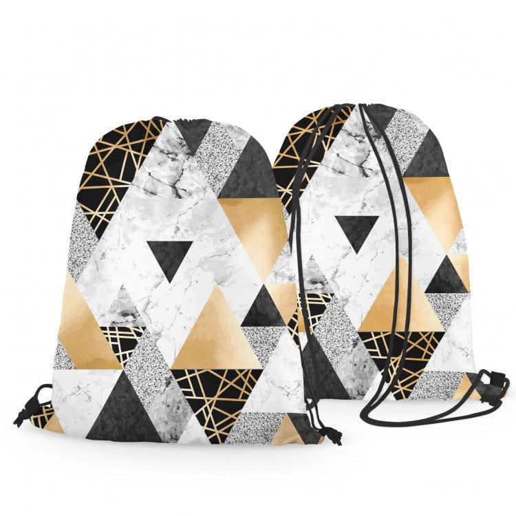 Mugursoma - Elegantā ģeometrija ar marmora un zelta imitāciju G-art