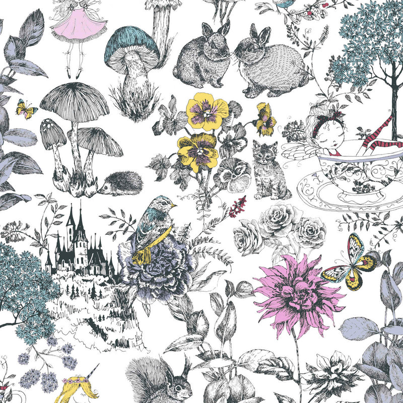 Fabulous wallpaper with animals and fairies 1350421 Without PVC AS Creation