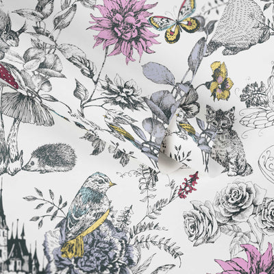 Fabulous wallpaper with animals and fairies 1350421 Without PVC AS Creation