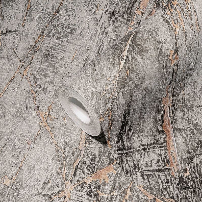 Gray marble wallpapers with metallic effect 1366116 AS Creation