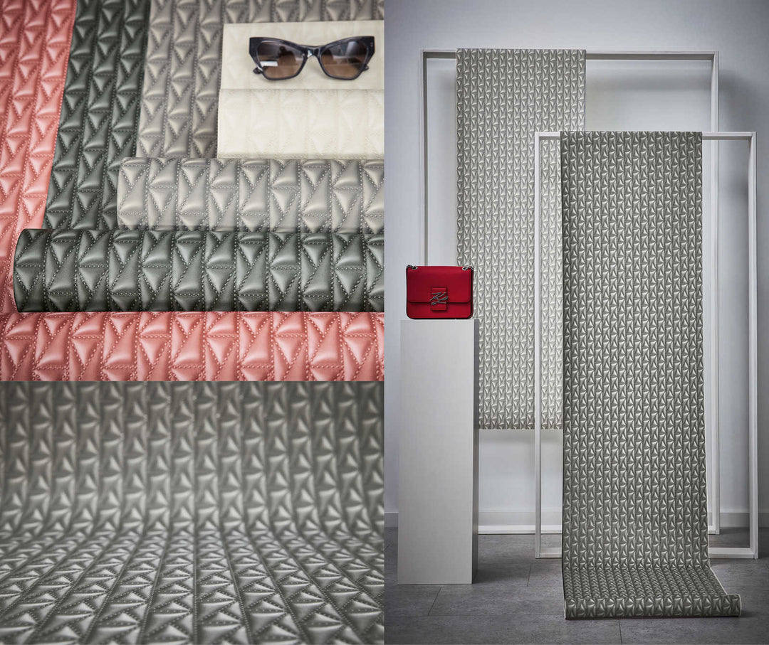 Pelēkas tapetes Karl Lagerfeld ar Quilt Bag dizainu 378443 AS Creation