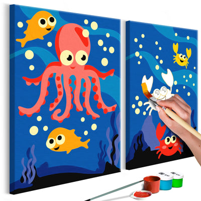 Radošais komplekts bērniem - Okeāna dzīvnieki 33x23 cm Artgeist