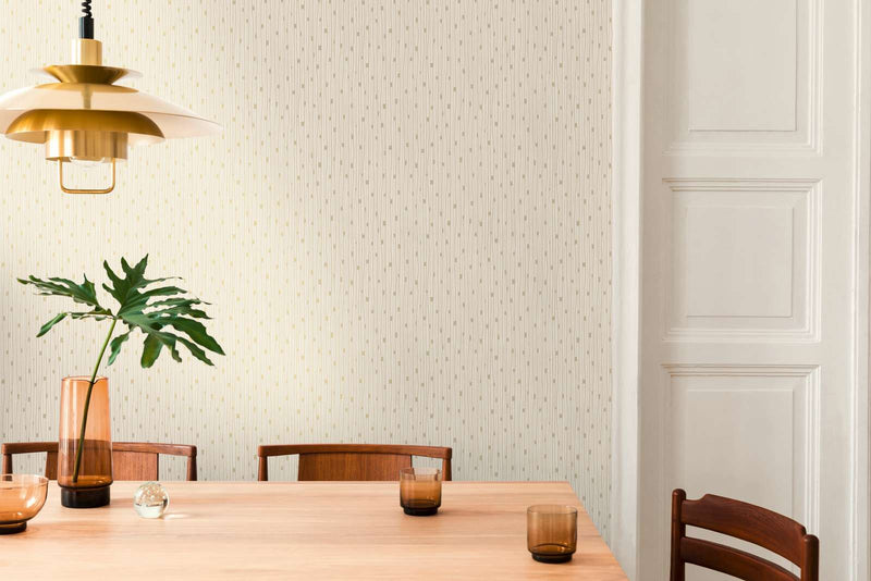 Retro wallpapers in the 50th style with a liner pattern in cream, 1366177 AS Creation