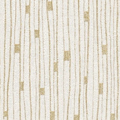 Retro wallpapers in the 50th style with a liner pattern in cream, 1366177 AS Creation