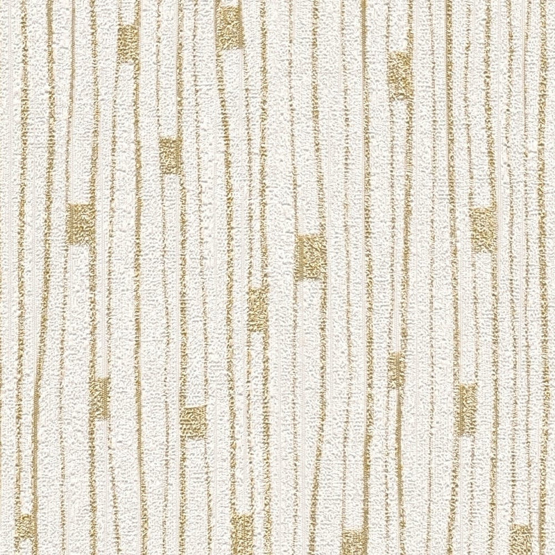 Retro wallpapers in the 50th style with a liner pattern in cream, 1366177 AS Creation