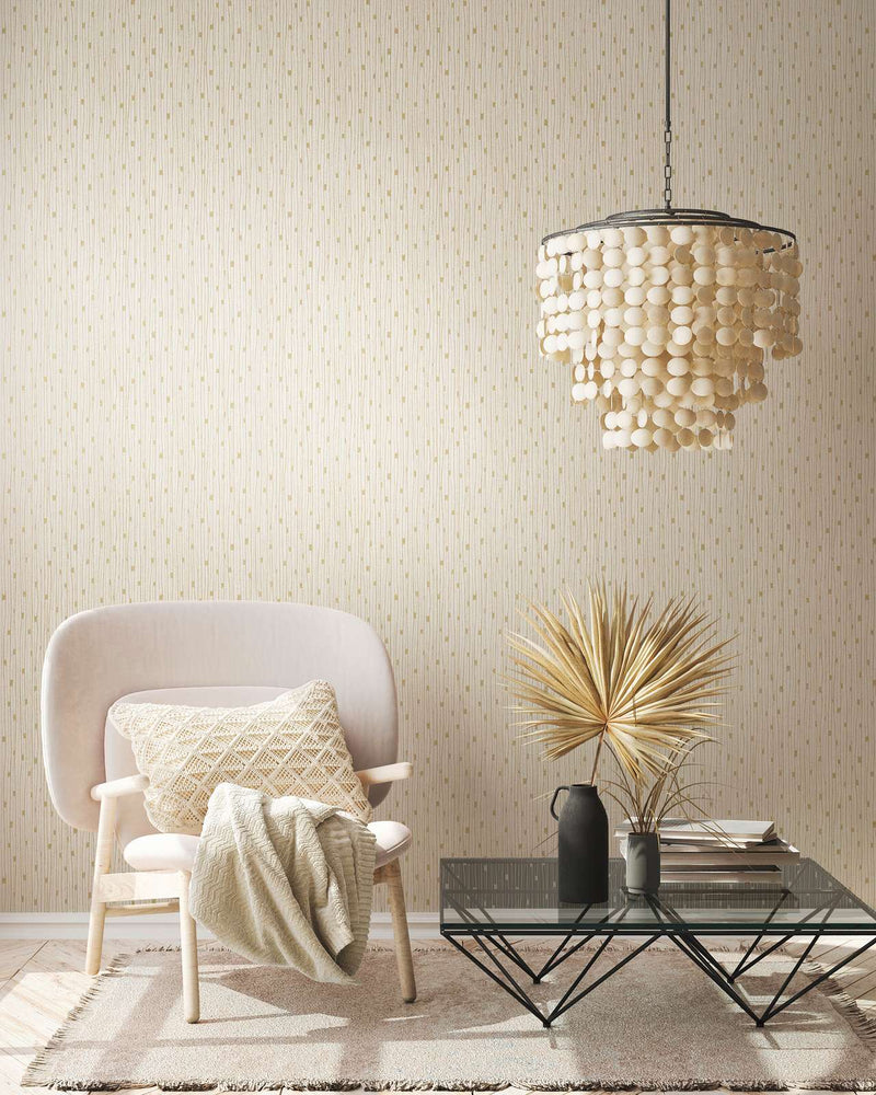 Retro wallpapers in the 50th style with a liner pattern in cream, 1366177 AS Creation