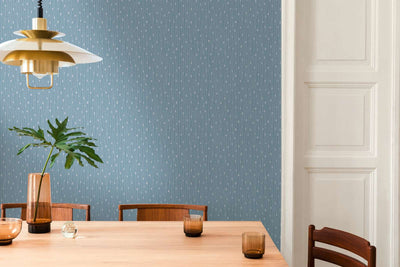 Retro wallpapers in the 50th style with a liner pattern in blue, 1366176 AS Creation