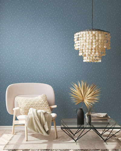 Retro wallpapers in the 50th style with a liner pattern in blue, 1366176 AS Creation
