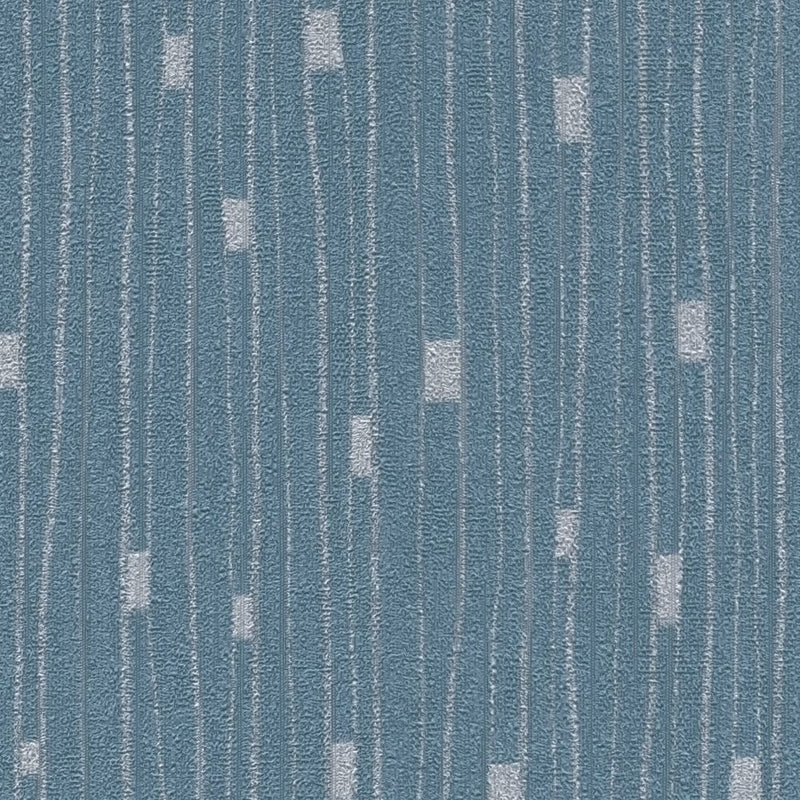 Retro wallpapers in the 50th style with a liner pattern in blue, 1366176 AS Creation