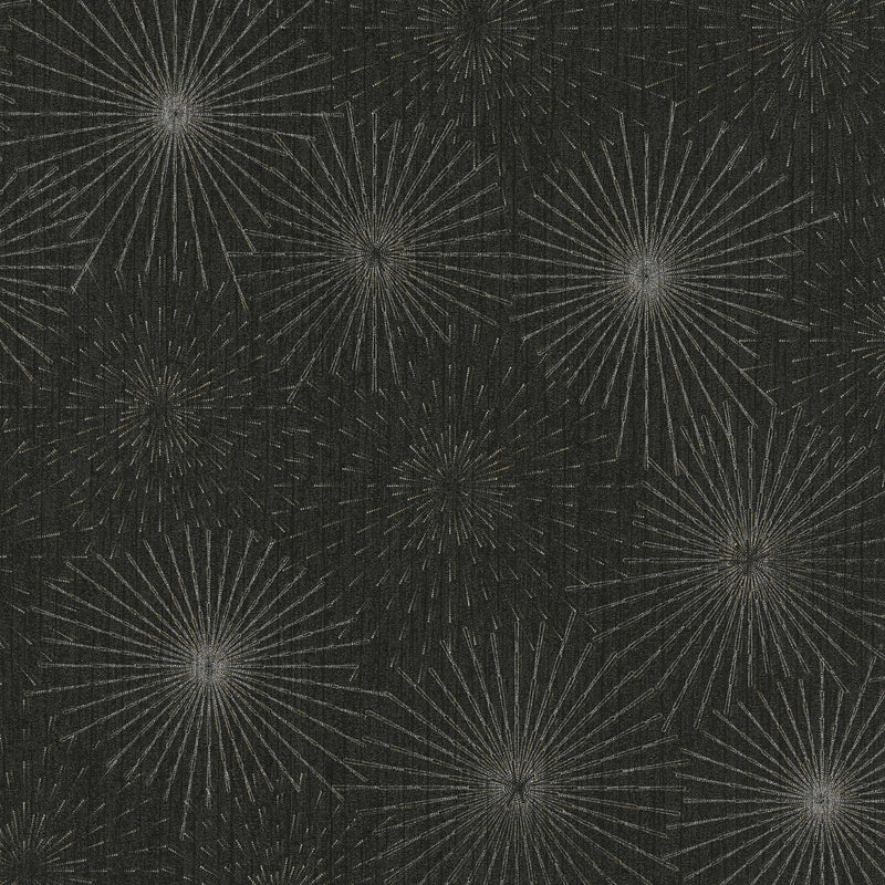 Retro wallpapers in the 50s, star motif in black 1366125 AS Creation