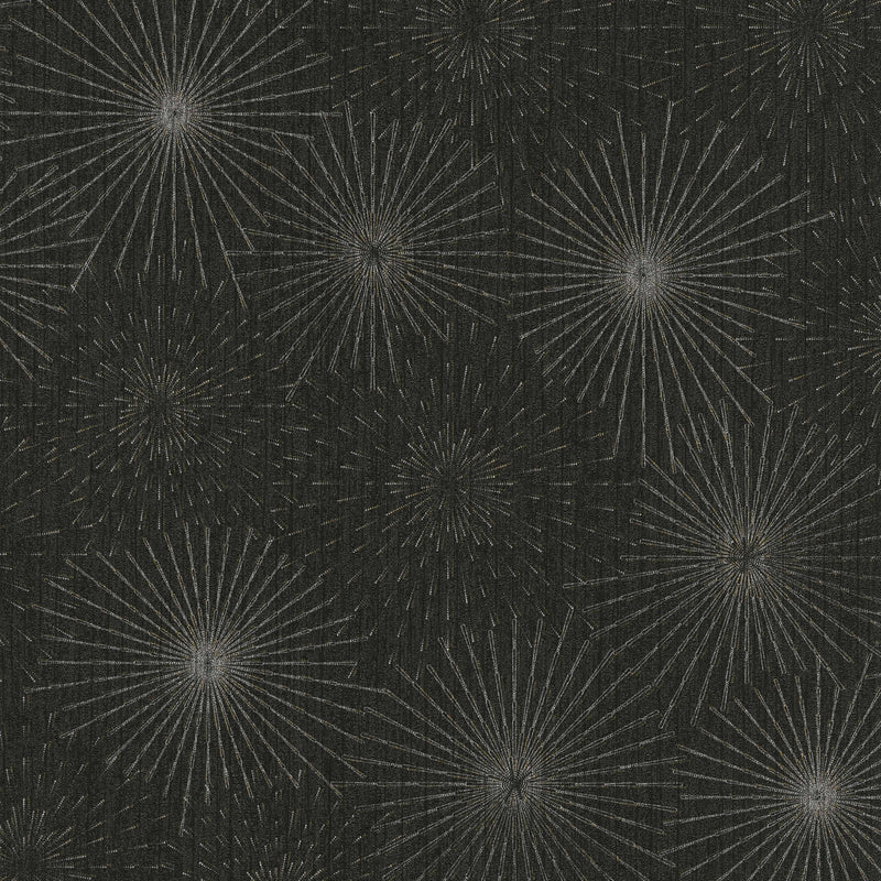 Ретро -обои в 50 -х годах, Star Motif in Black 1366125 AS Creation