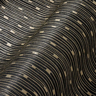 Retro wallpapers with linear pattern in black and gold, 1366200 AS Creation