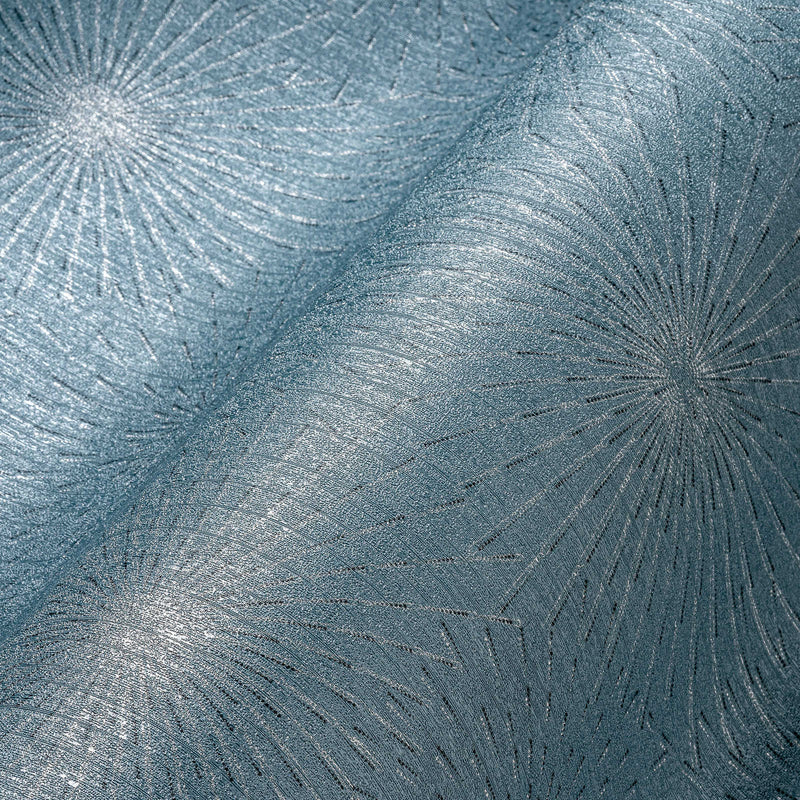 Retro wallpaper, star motif of blue 1366126 AS Creation
