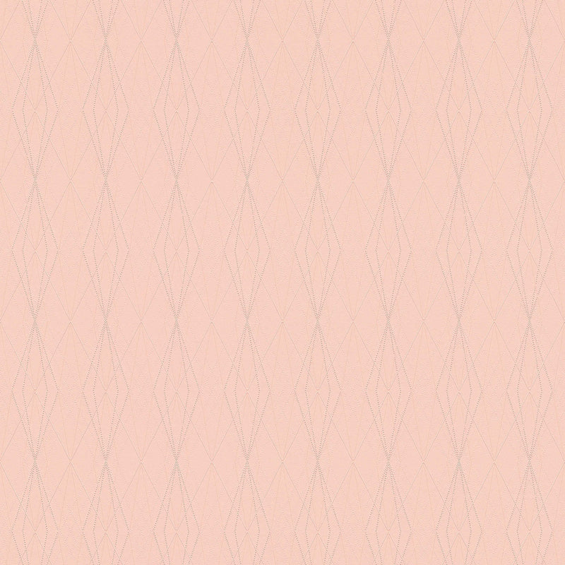 Pink wallpaper with diamond pattern AS Creation