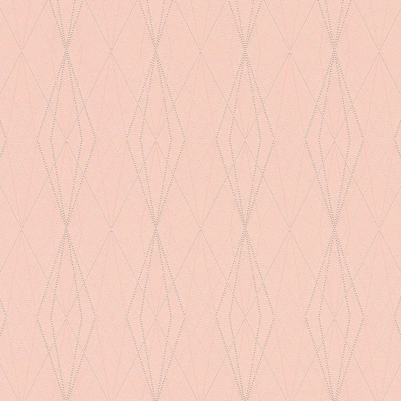 Pink wallpaper with diamond pattern AS Creation