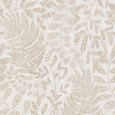 SCANDI Wallpaper with Leaf Pattern Cream, 1366316 AS Creation