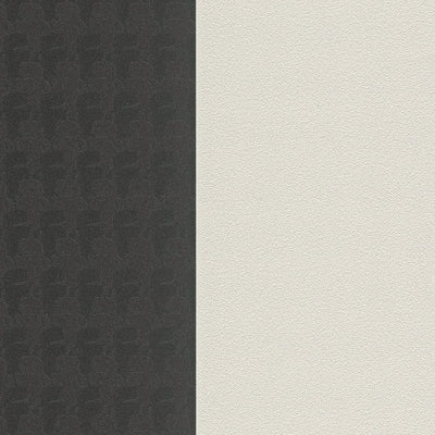 Strīpainas dizaina tapetes Karl LAGERFELD, melnbaltas, 1343162 AS Creation