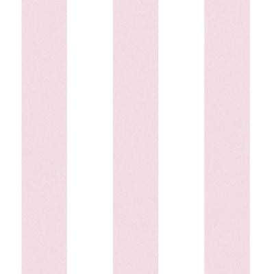Полосатые обои для детской комнаты нежно-розового цвета 1351052 Без ПВХ