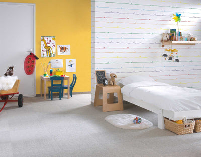 Обои для детской комнаты в полоску с сердечками, разноцветные 1350731 Без ПВХ AS Creation