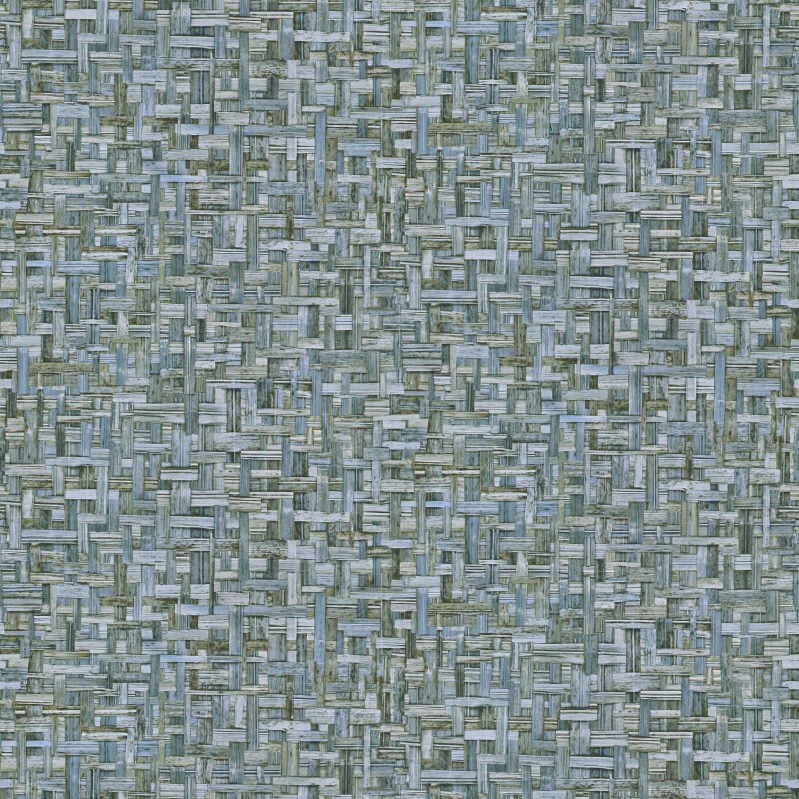 Zili zaļās tapetes ar pīta koka rakstu AS 377063 AS Creation