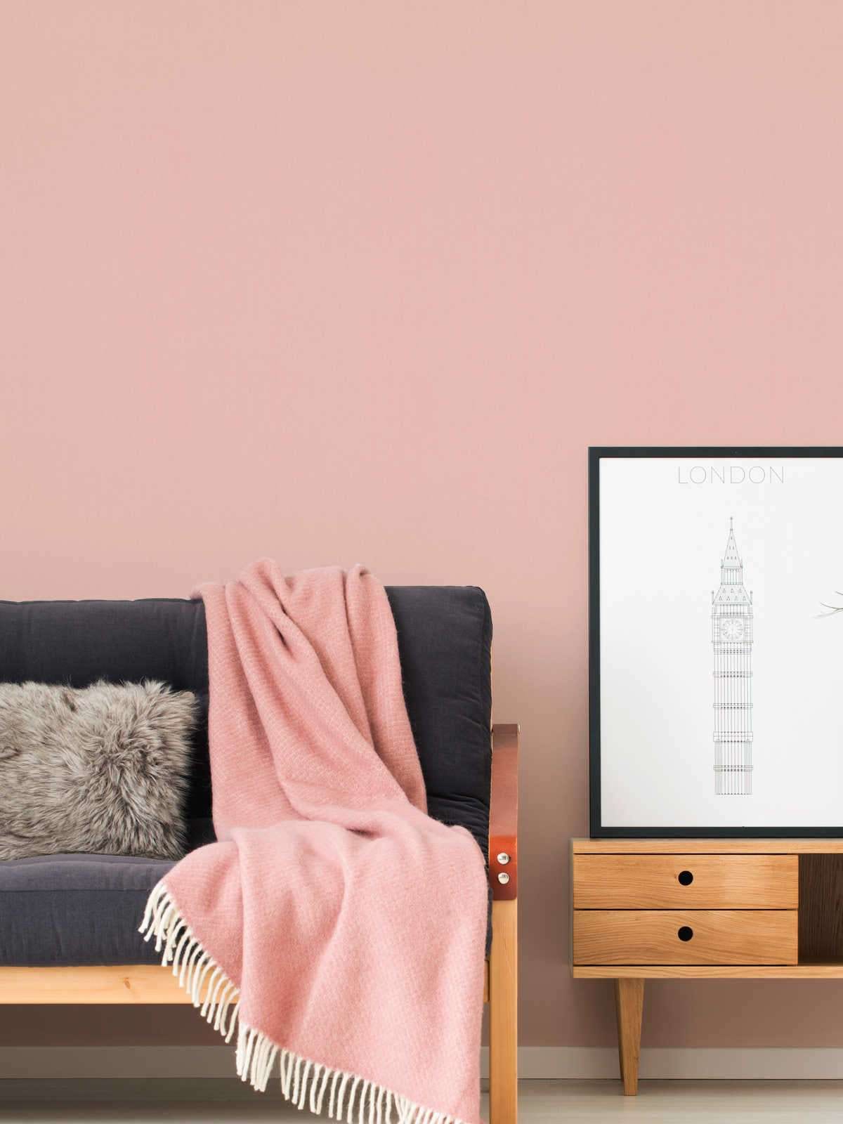 Tapetes maiga pasteļrozā tonī ar lina tekstūru AS 377487 AS Creation