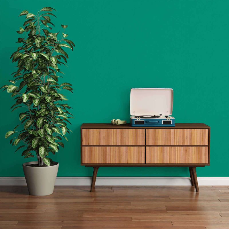 Green matte wallpapers with linen texture AS 377491 AS Creation