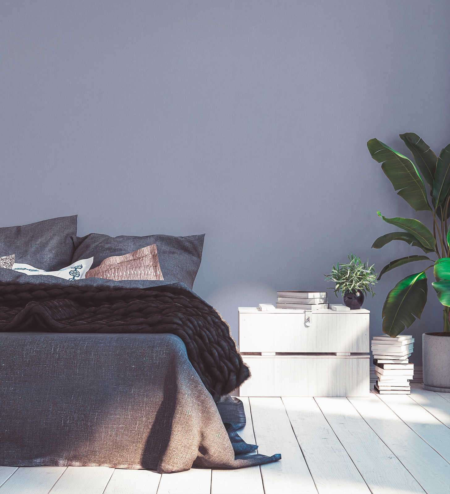 Zilgani pelēkas tapetes ar lina tekstūru AS 377497 AS Creation