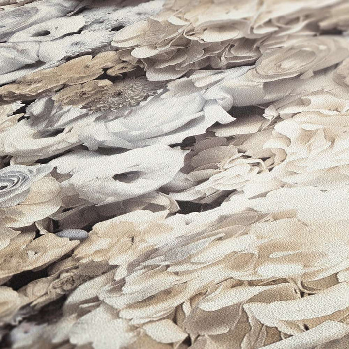 Tapetes ar ziedu motīvu pelēkā krāsā AS 380083 Trendwall 2 AS Creation