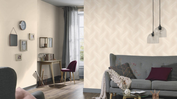 Tapetes ar abstraktu viļņu motīvu bēšā krāsā - 3675512 Erismann