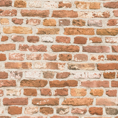 Wallpaper with stone look red brick wall with 3D effect, 1366303 AS Creation