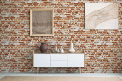 Wallpaper with stone look red brick wall with 3D effect, 1366303 AS Creation