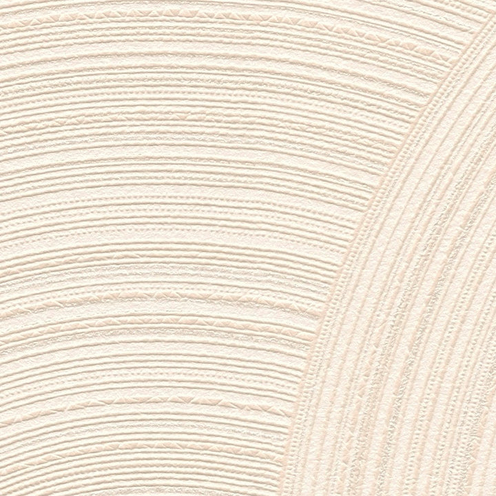 Tapetes ar apļiem un teksturētu virsmu krēmkrāsā - 1363623 AS Creation