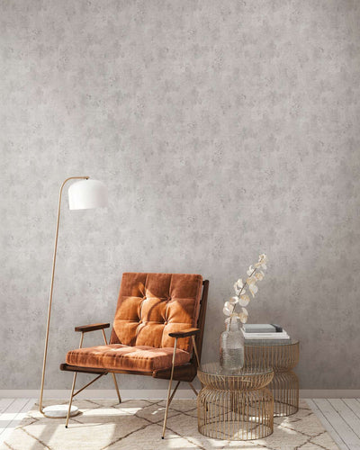 Wallpaper with plaster appearance and texture in gray shades, 1366210 AS Creation