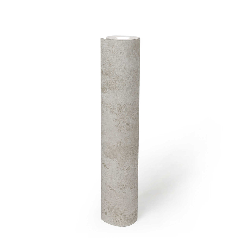 Wallpaper with plaster appearance and texture in warm gray shades, 1366207 AS Creation