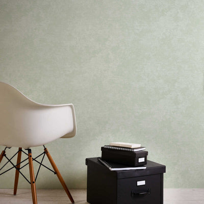 Wallpaper with plaster texture, green Tapetenshop.lv