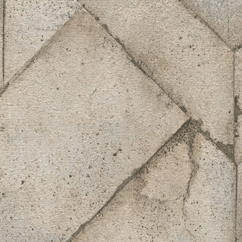 Tapetes ar betona imitāciju brūnos toņos, 1341106 AS Creation