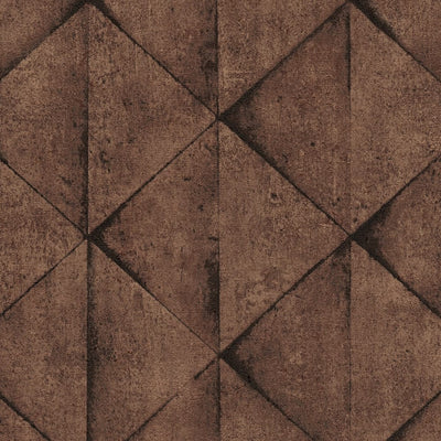 Tapetes ar betona plāksnēm un 3D efektu brūnā krāsā, 1341120 AS Creation