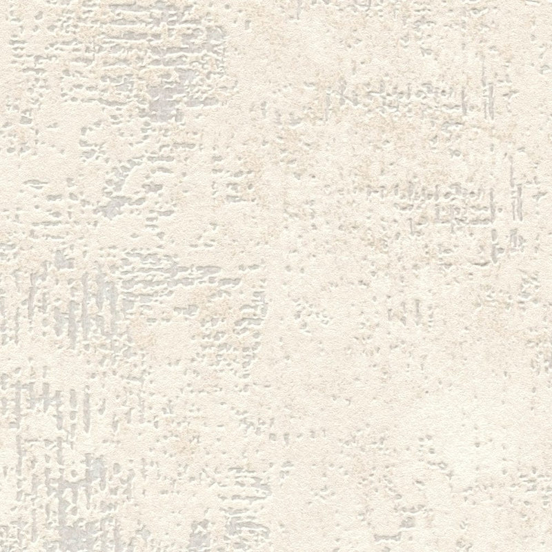 Wallpaper with decorative plaster look in cream, 1366353 AS Creation