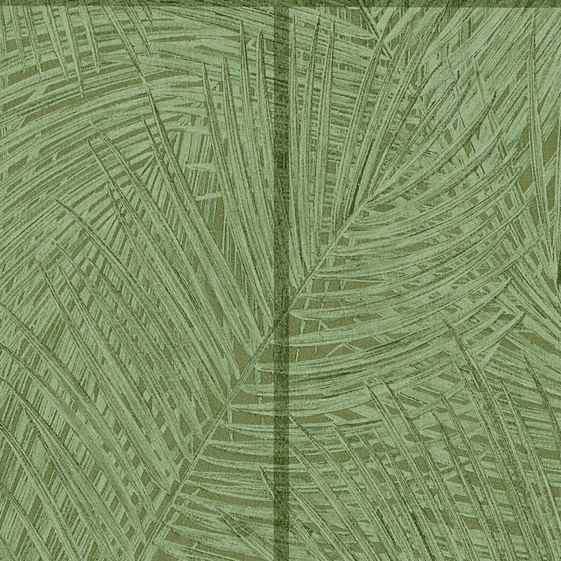 Tapetes ar flīžu dizainu un lapu motīvu - zaļā krasā AS Creation