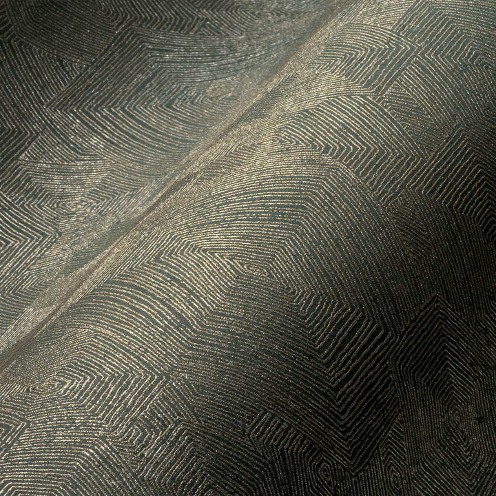 Tapetes ar ģeometrisku rakstu brūnā krāsā un zeltā krāsā - 1363647 AS Creation