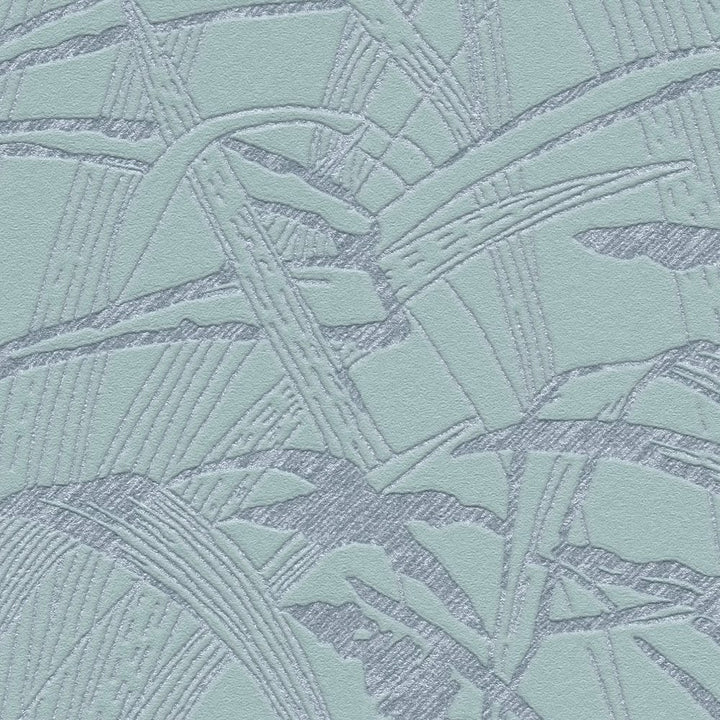 Tapetes ar lapām, metālisks dekors - zila, metālika krāsā, 386004 AS Creation