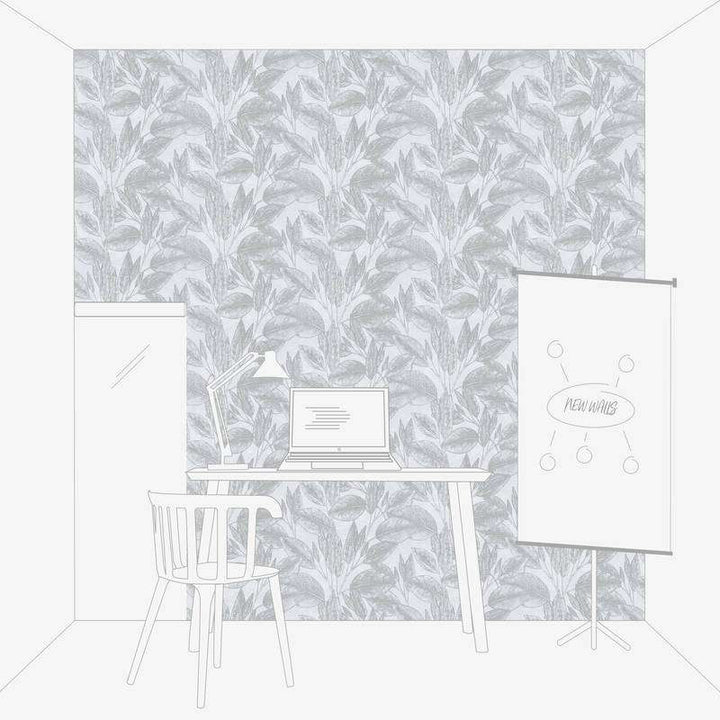 Tapetes ar lapām vintāža stilā, pelēkā krāsā AS 378362 AS Creation