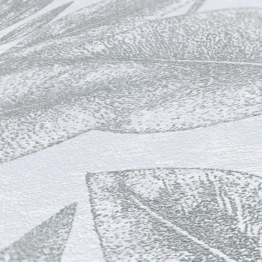 Tapetes ar lapām vintāža stilā, pelēkā krāsā AS 378362 AS Creation