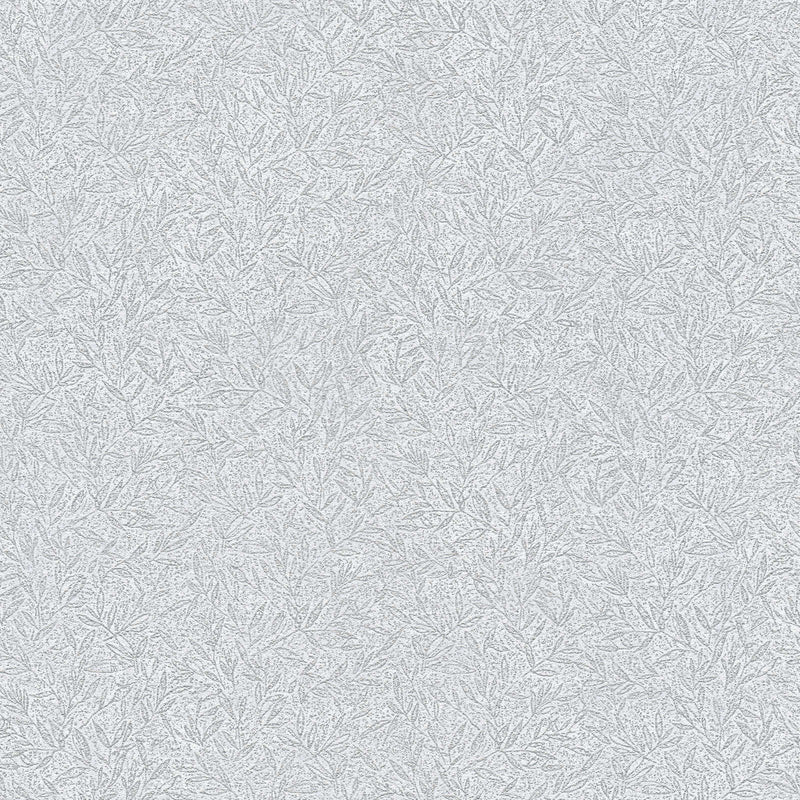 Tapetes ar lapu rakstu botāniska stilā, gaiši pelēkā krāsā Tapetenshop.lv
