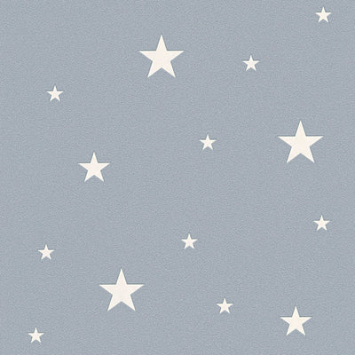 Tapetes ar luminiscējošām zvaigznēm - zilgani pelēkas AS Creation