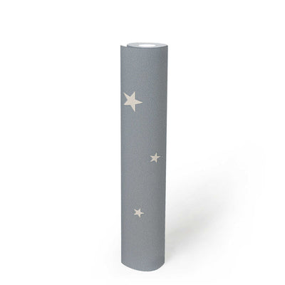Wallpaper with dark stars in gray in the dark AS Creation 32440-3 AS Creation